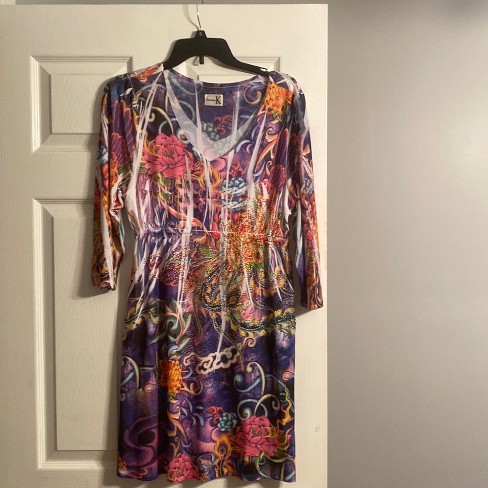 Shana K Medium Colorful Beaded Detailed Dress